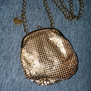 2000’s American Rag Gold Chainmail Metal Mesh Evening Bag / Purse